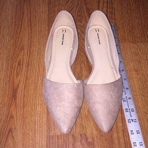 Beige/tan/nude colored d’orsay flats